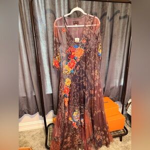 Johnny Was Biya Embroidered Biya Maxi Dress